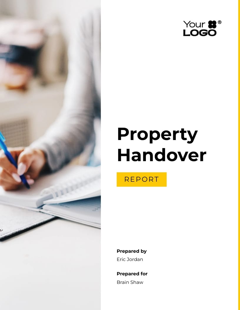 Sleek Property Handover Report Template