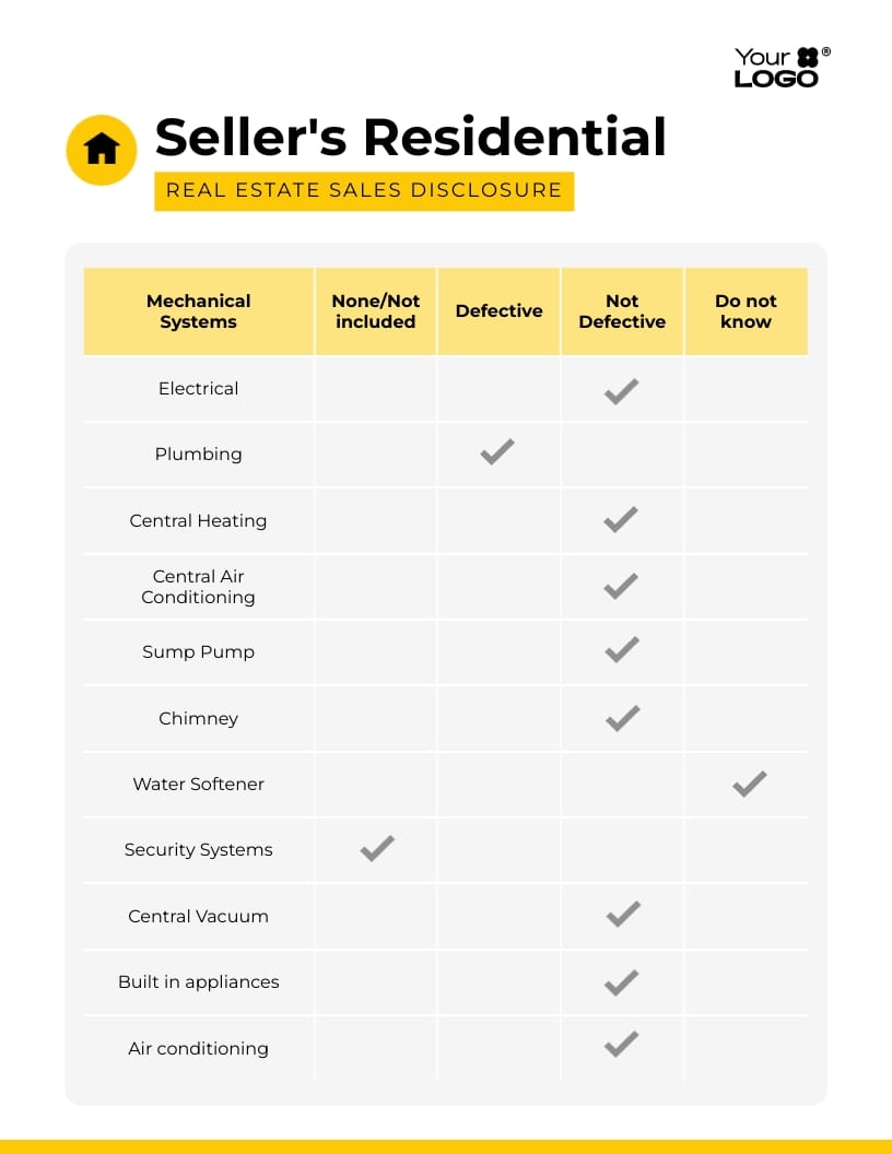 Sleek Property Seller Disclosure Template - Slide 3 Sleek Property Seller Disclosure Template - Slide 3