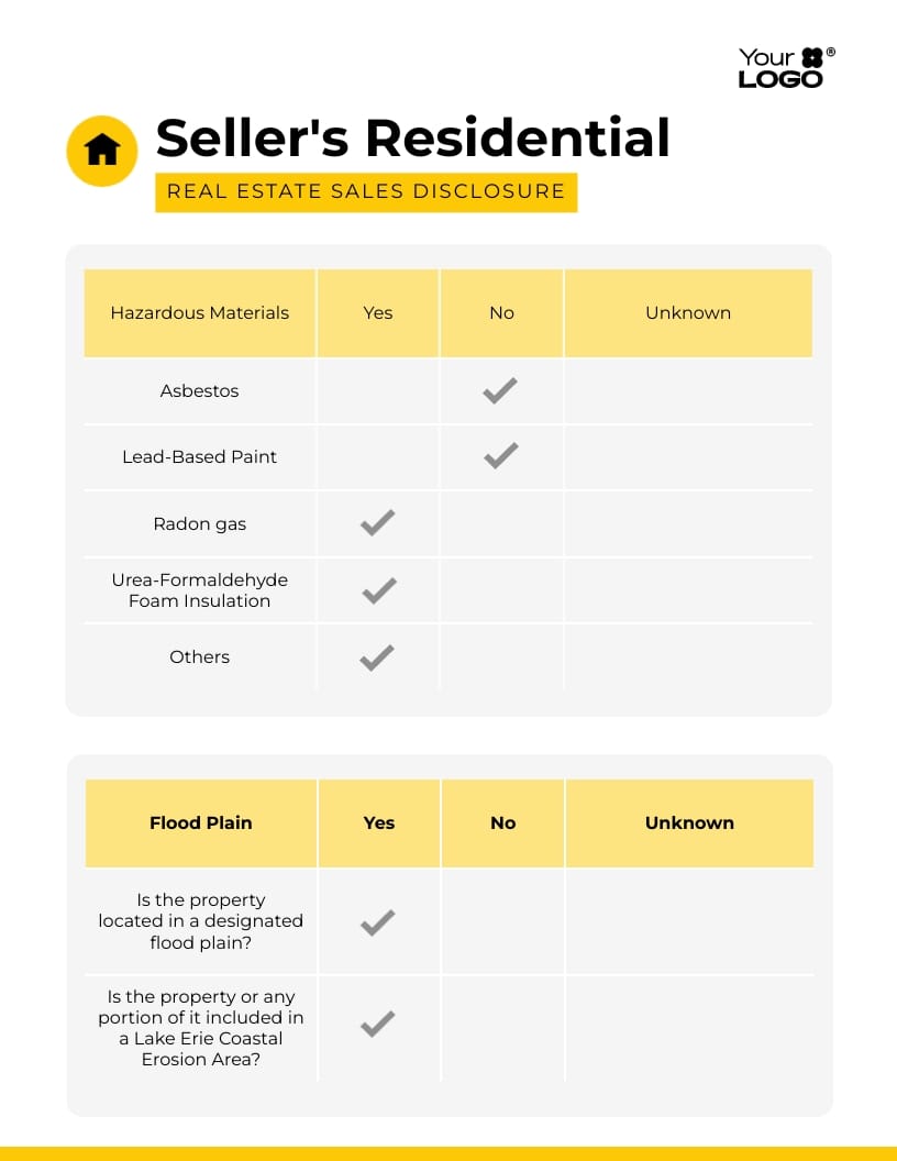 Sleek Property Seller Disclosure Template - Slide 4 Sleek Property Seller Disclosure Template - Slide 4