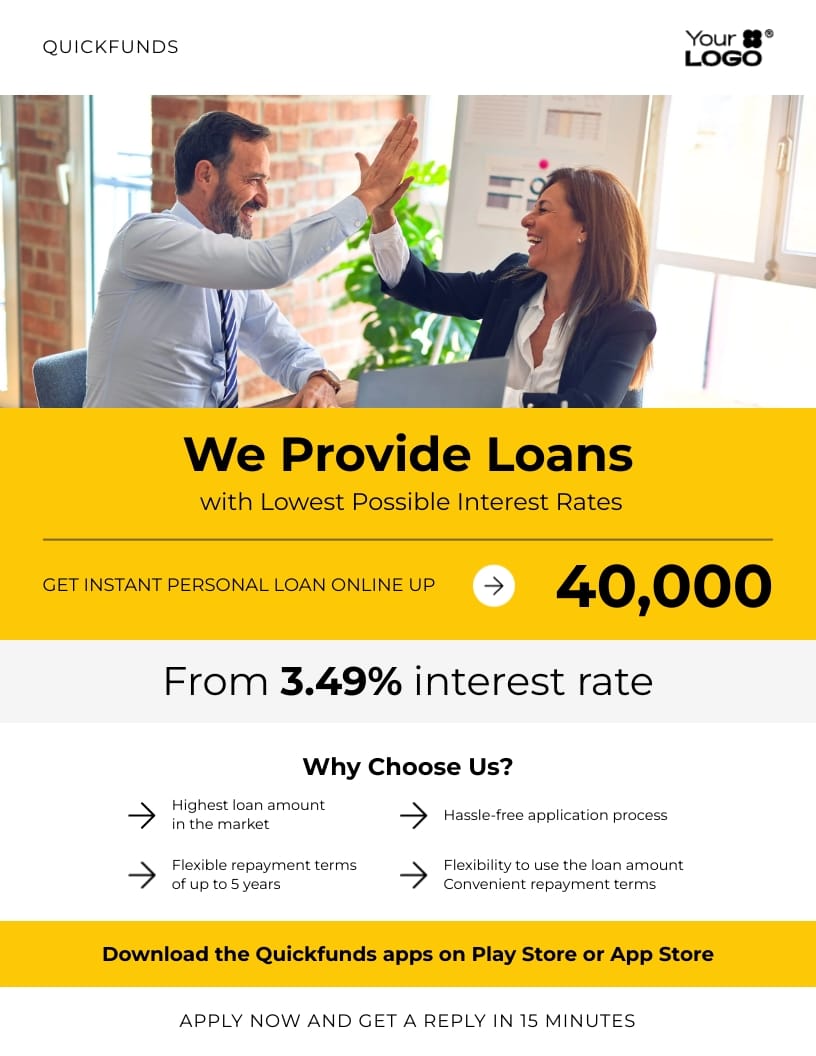 Sleek Quick Loan Services Flyer Template