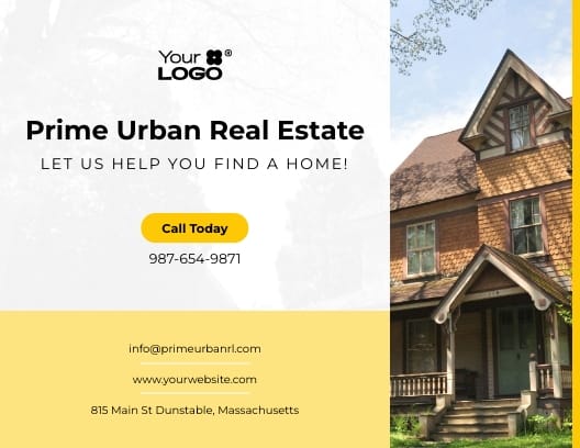 Sleek Real Estate Postcard Template