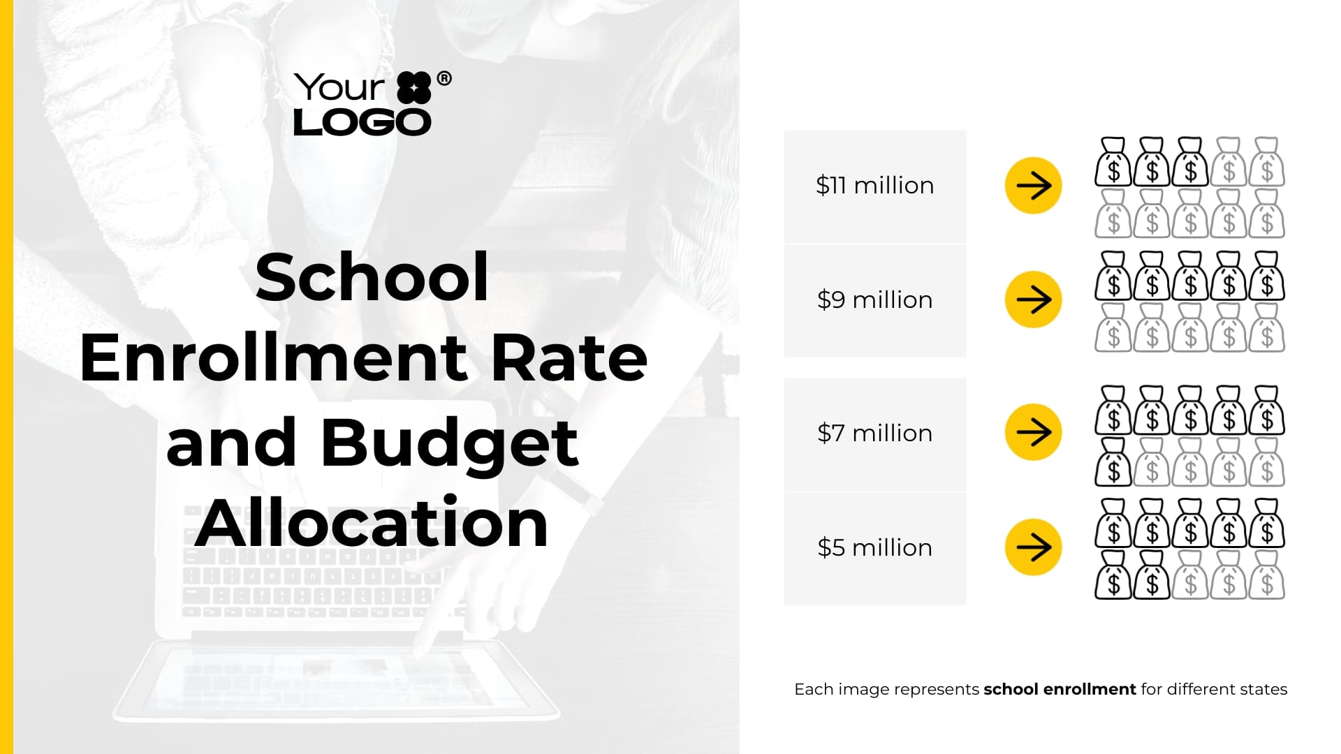 Sleek School Enrollment Pictogram Template