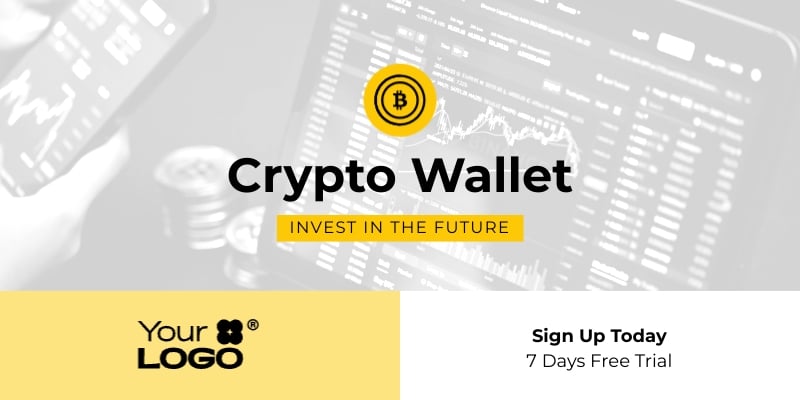 Sleek Sign Up For Crypto Wallet Blog Graphic Template