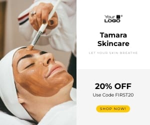 Sleek Skincare Company Display Ad Template