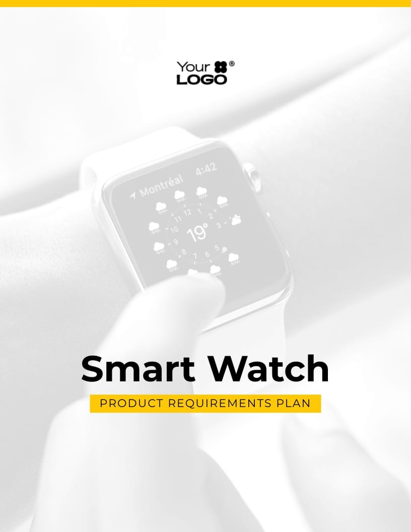 Sleek Smart Watch Product Requirements Plan Template