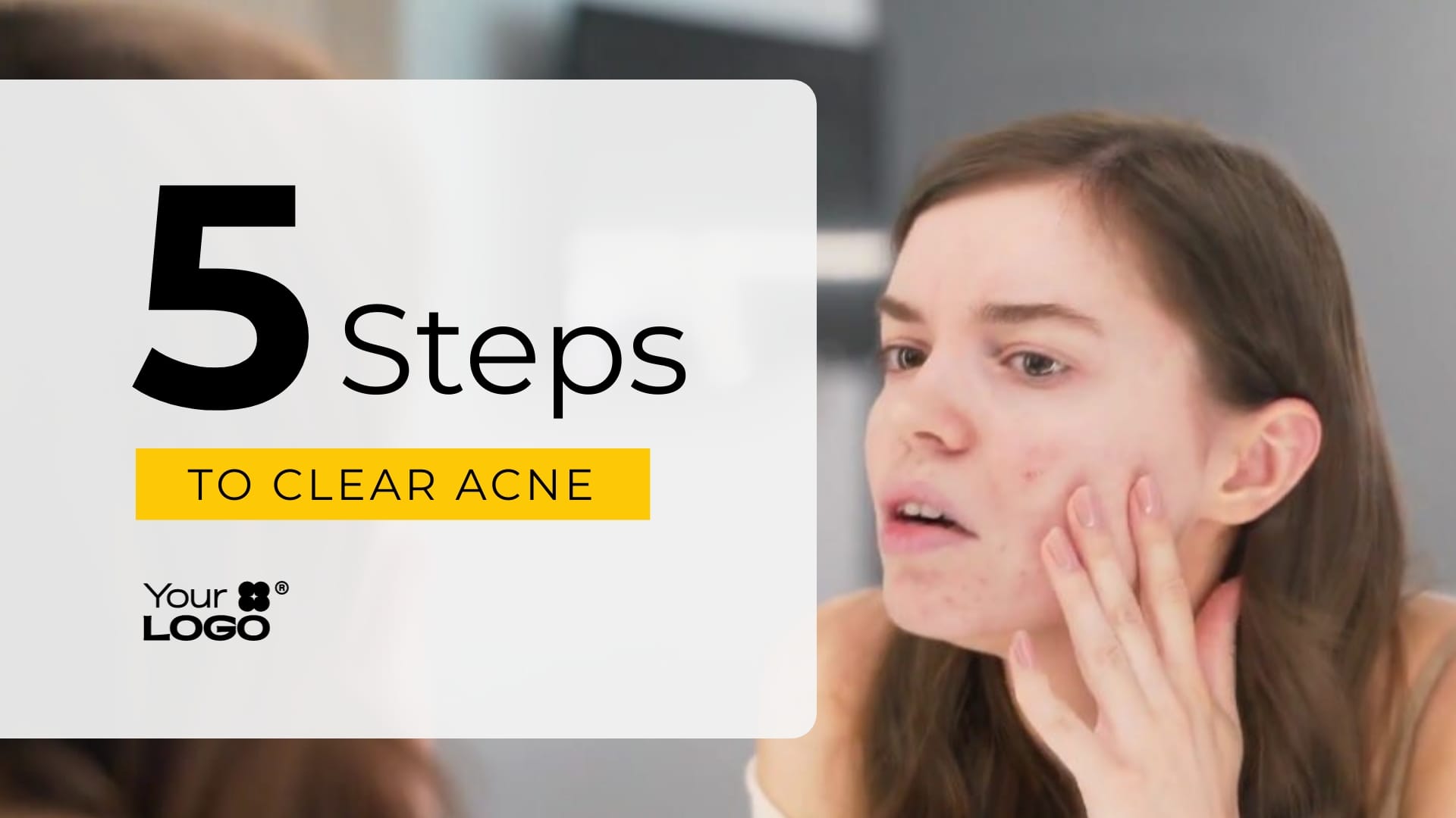 Sleek Steps to Help Clear Acne Listicle Video Template