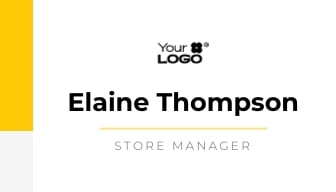 Sleek Store Manager Business Card Template