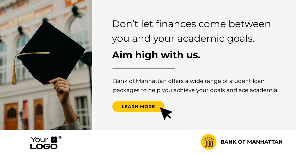 Sleek Student Loan LinkedIn Sponsored Post Template