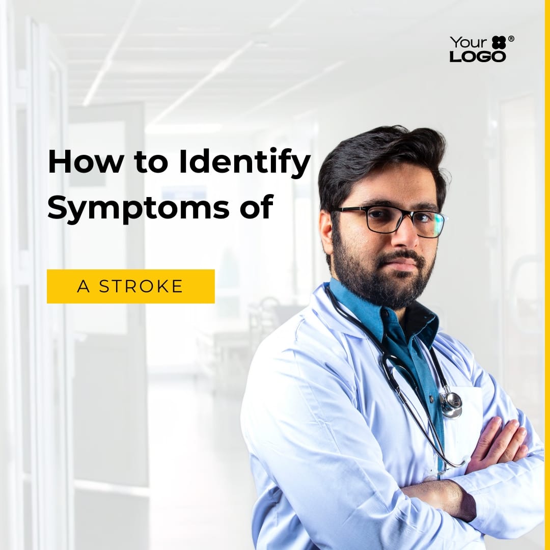 Sleek Symptoms of a Stroke Explainer Video Square Template