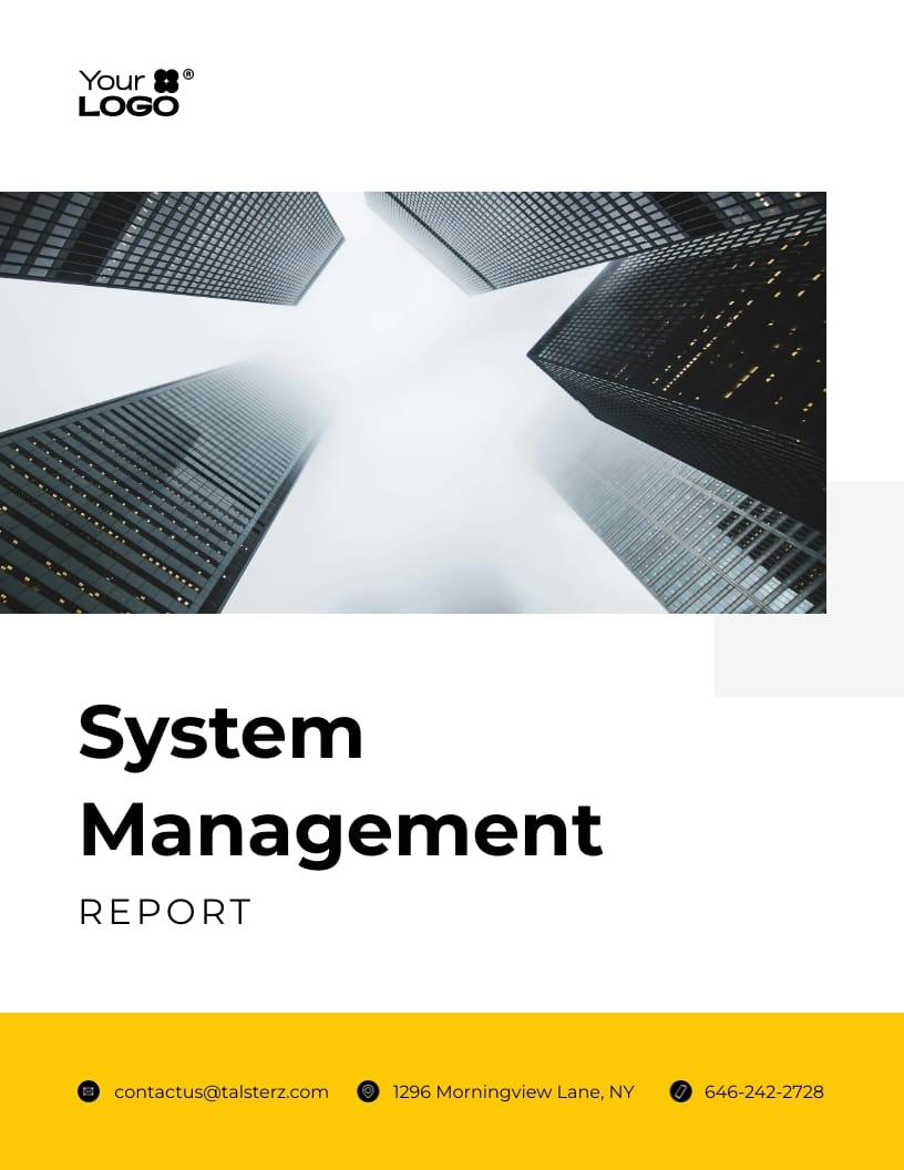 Sleek System Management Report Template
