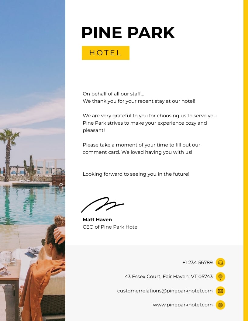 Sleek Thank You Note Template