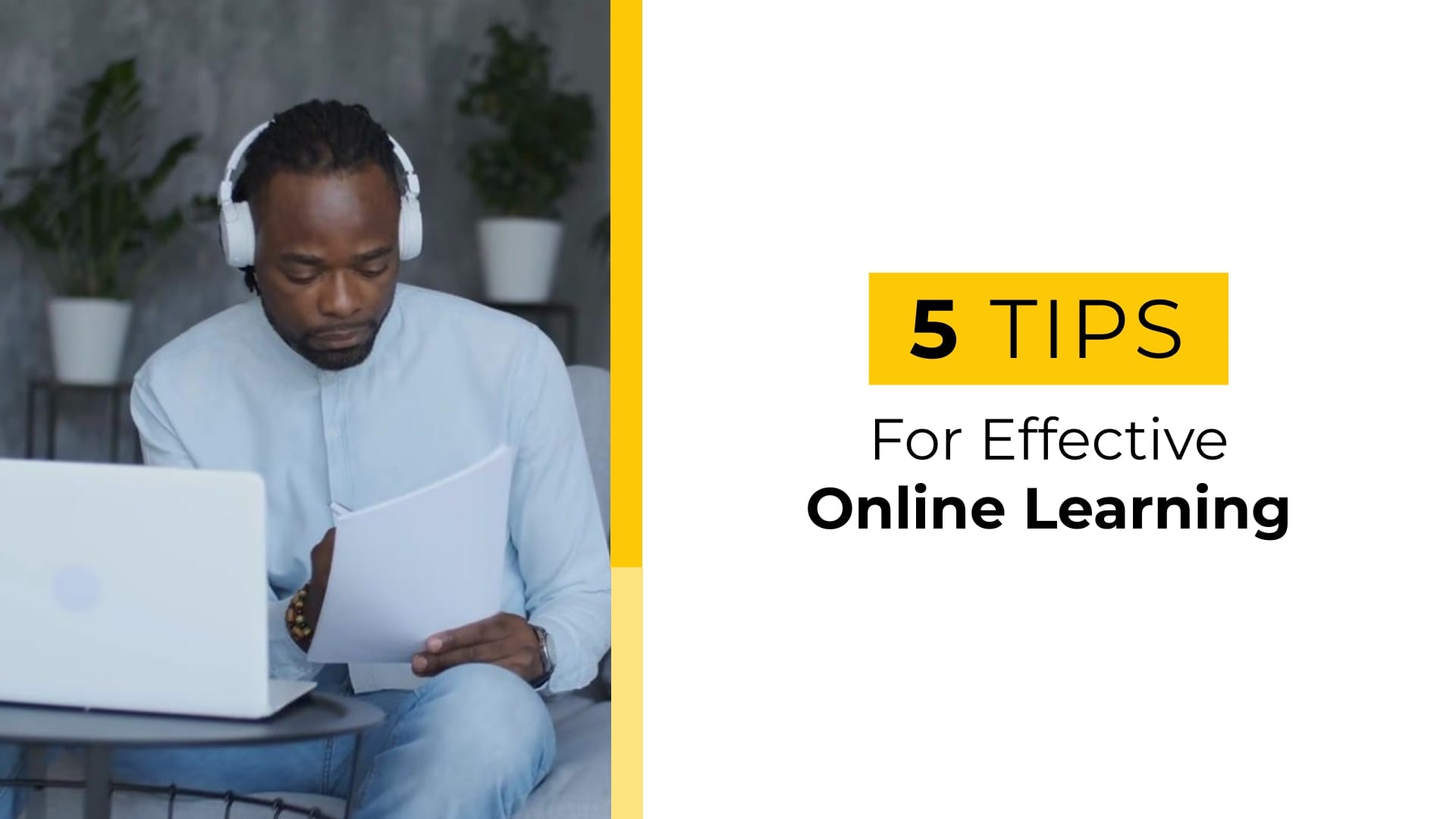 Sleek Tips for Effective Online Learning Listicle Video Template