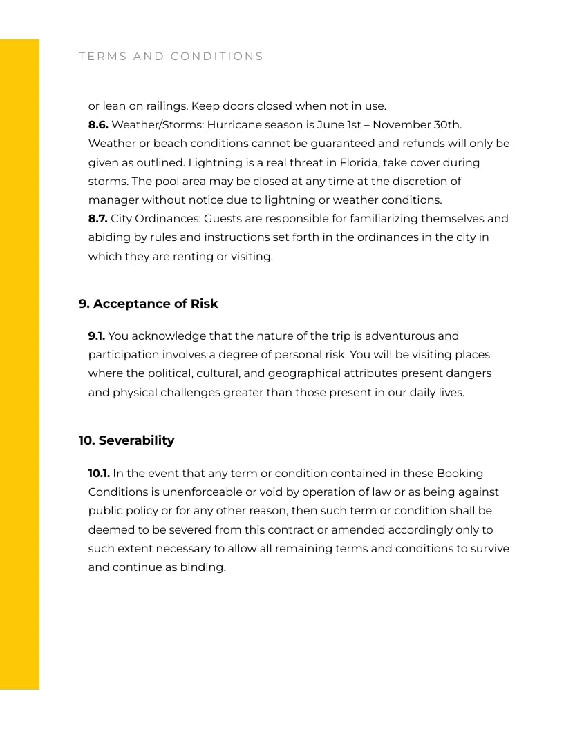 Sleek Travel Agency Beach Resort Contract Template - Slide 5 Sleek Travel Agency Beach Resort Contract Template - Slide 5