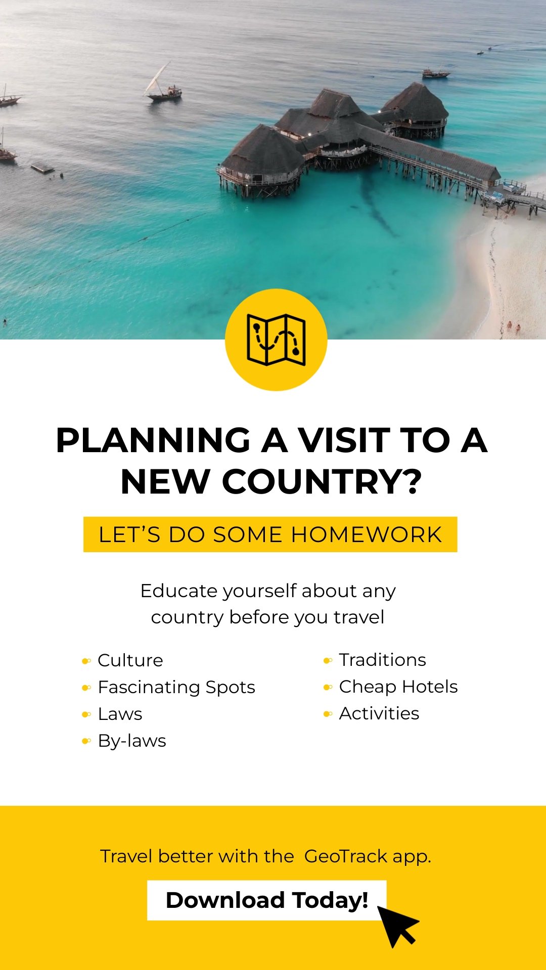 Sleek Travel App Promo Video Vertical Template