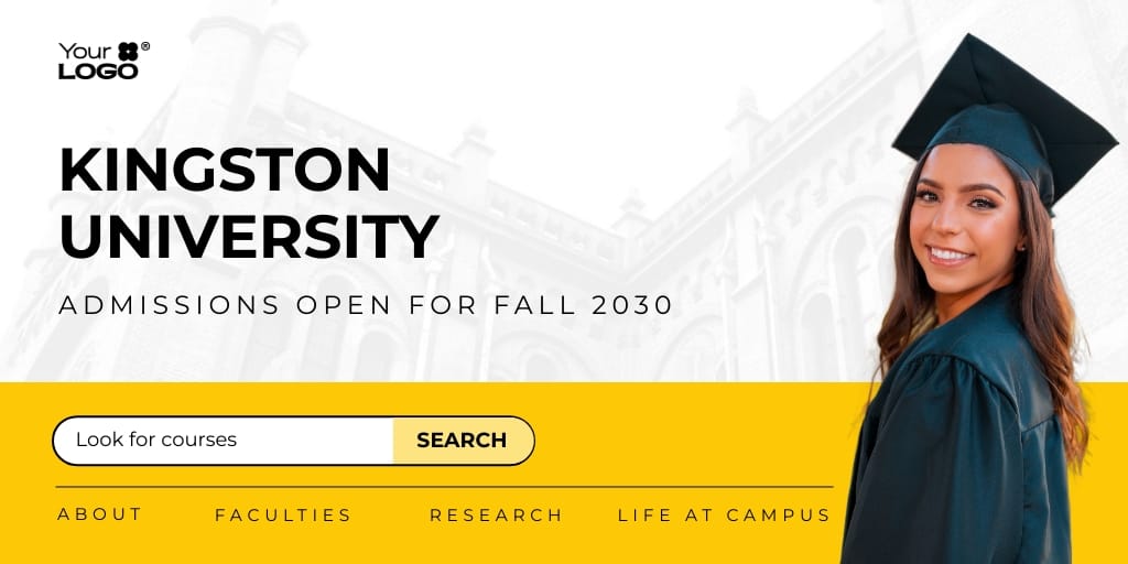 Sleek University Website Header Şablon