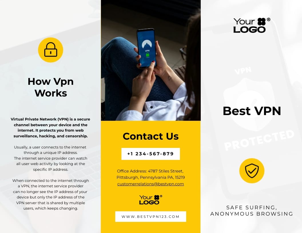 Sleek VPN Service Brochure Template