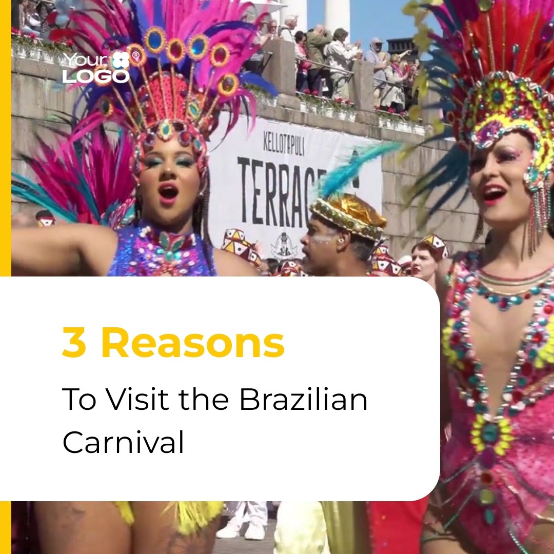Sleek Visit The Brazilian Carnival Listicle Video Square Template