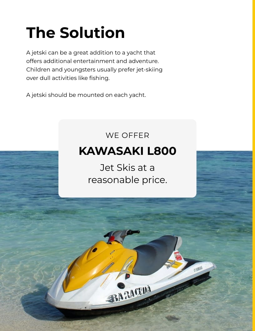 Sleek Wave Glider Jet Skis Proposal Template - Slide 3 Sleek Wave Glider Jet Skis Proposal Template - Slide 3