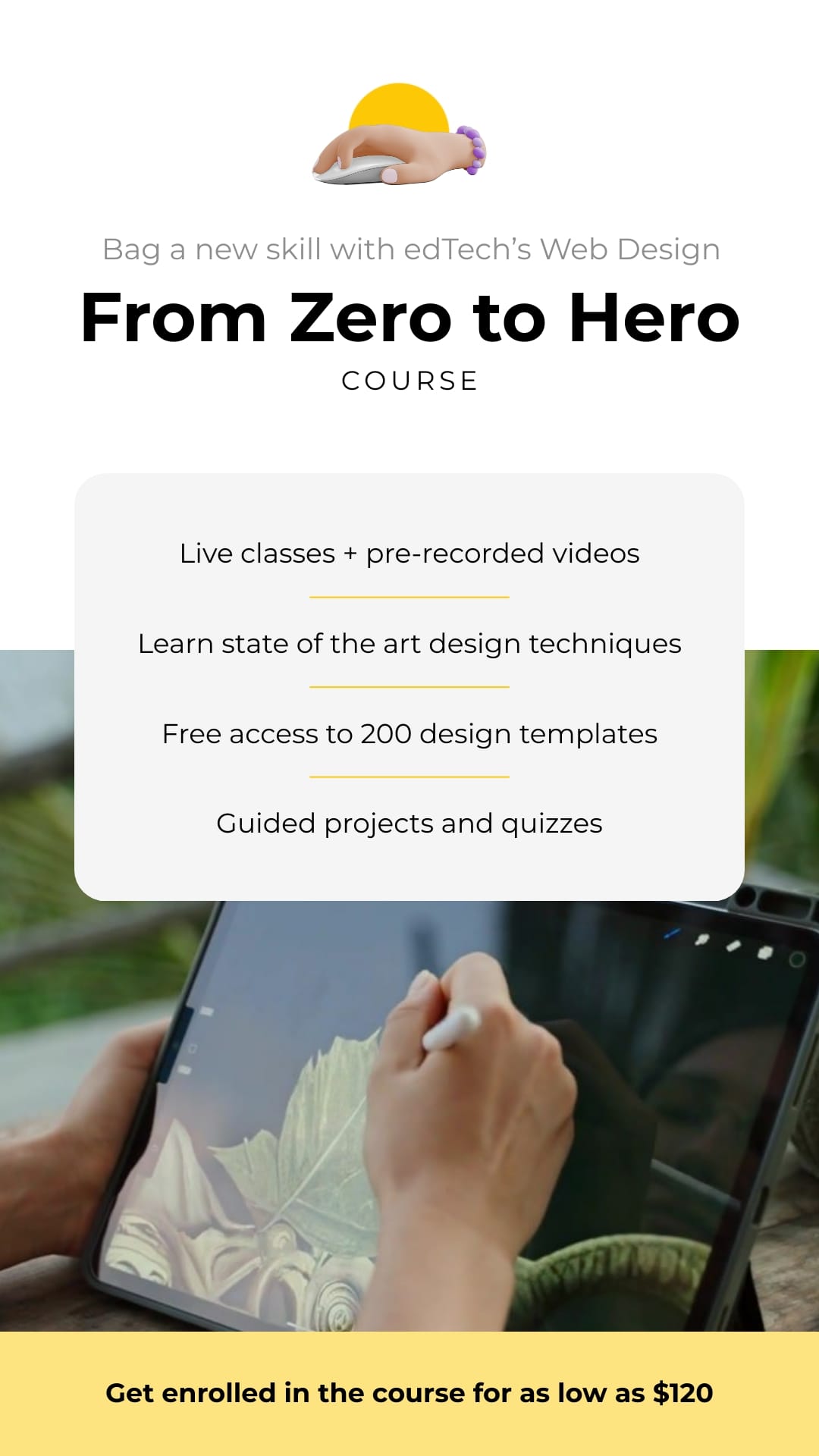 Sleek Web Design Online Course Promo Video Vertical Template