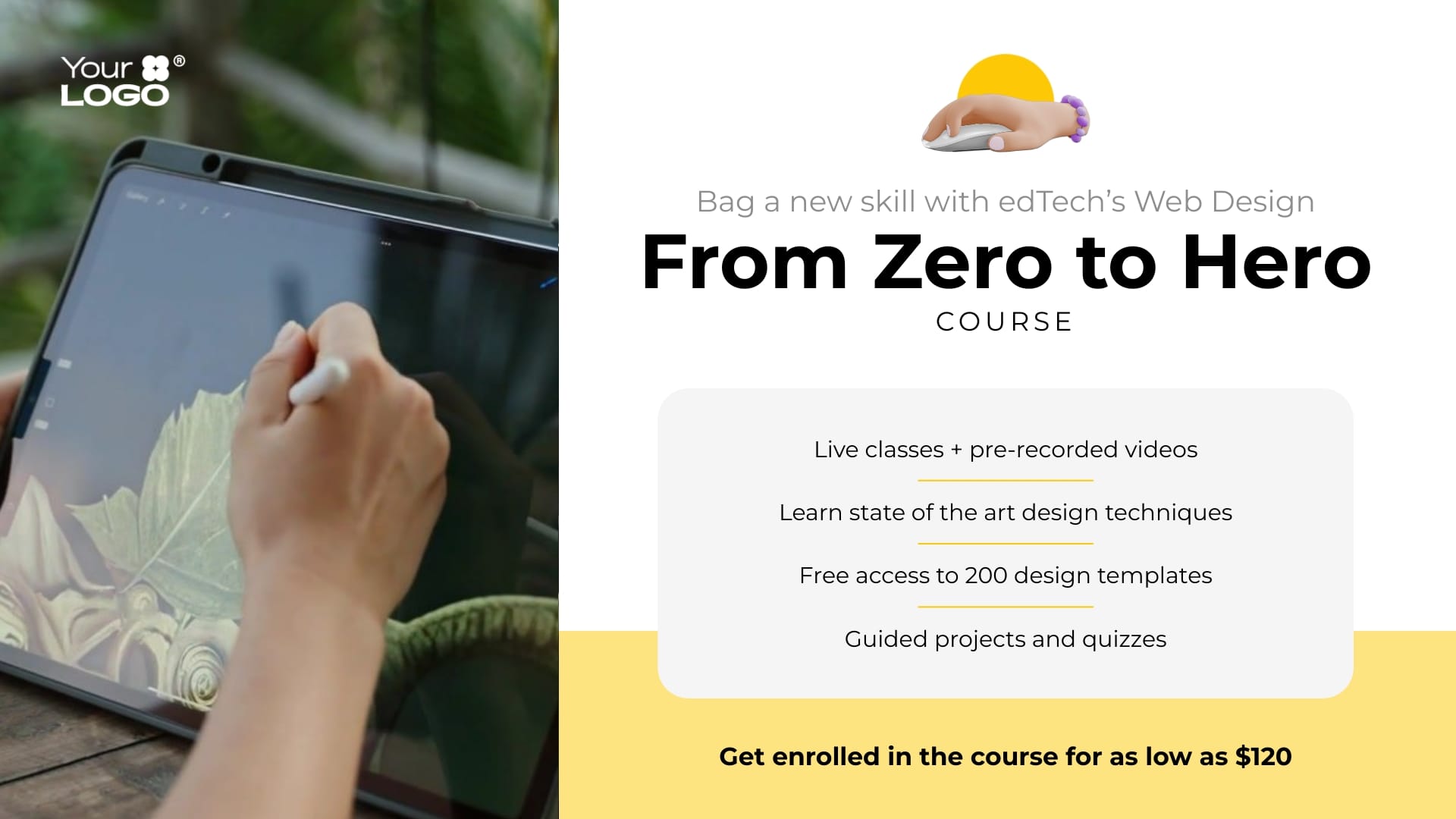 Sleek Web Design Online Course Promo Video Template