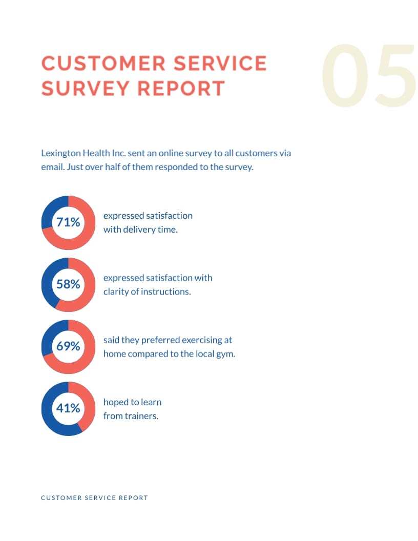 Small Business Customer Service Report Template | Visme