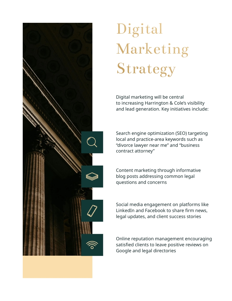 Small Law Firm Marketing Plan Template - Slide 5 Small Law Firm Marketing Plan Template - Slide 5