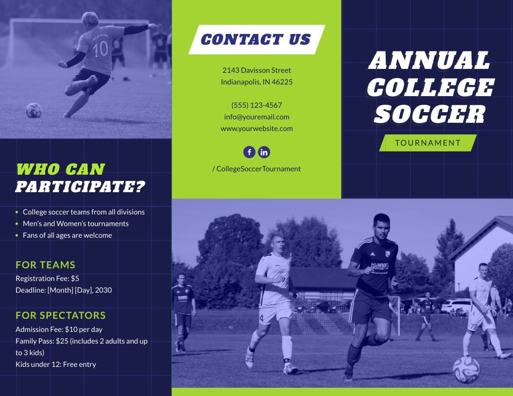 Soccer Event Brochure Template