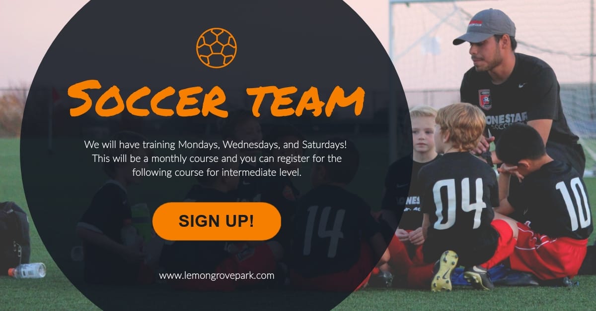Soccer Team Facebook Ad Template
