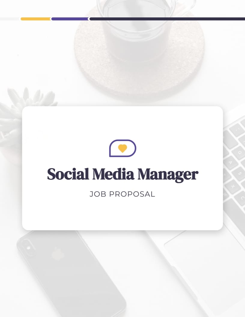 Social Media Manager Job Proposal Template