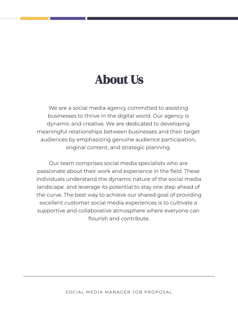 Social Media Manager Job Proposal Template - Slide 4 Social Media Manager Job Proposal Template - Slide 4