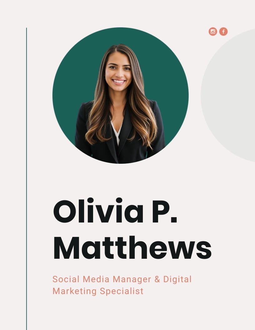 Social Media Manager Portfolio Template