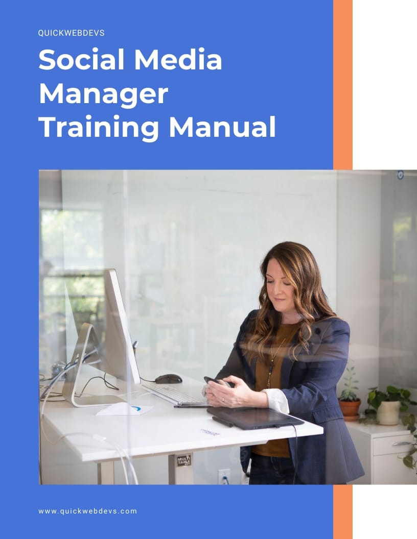 Social Media Manager Training Manual Template  Visme