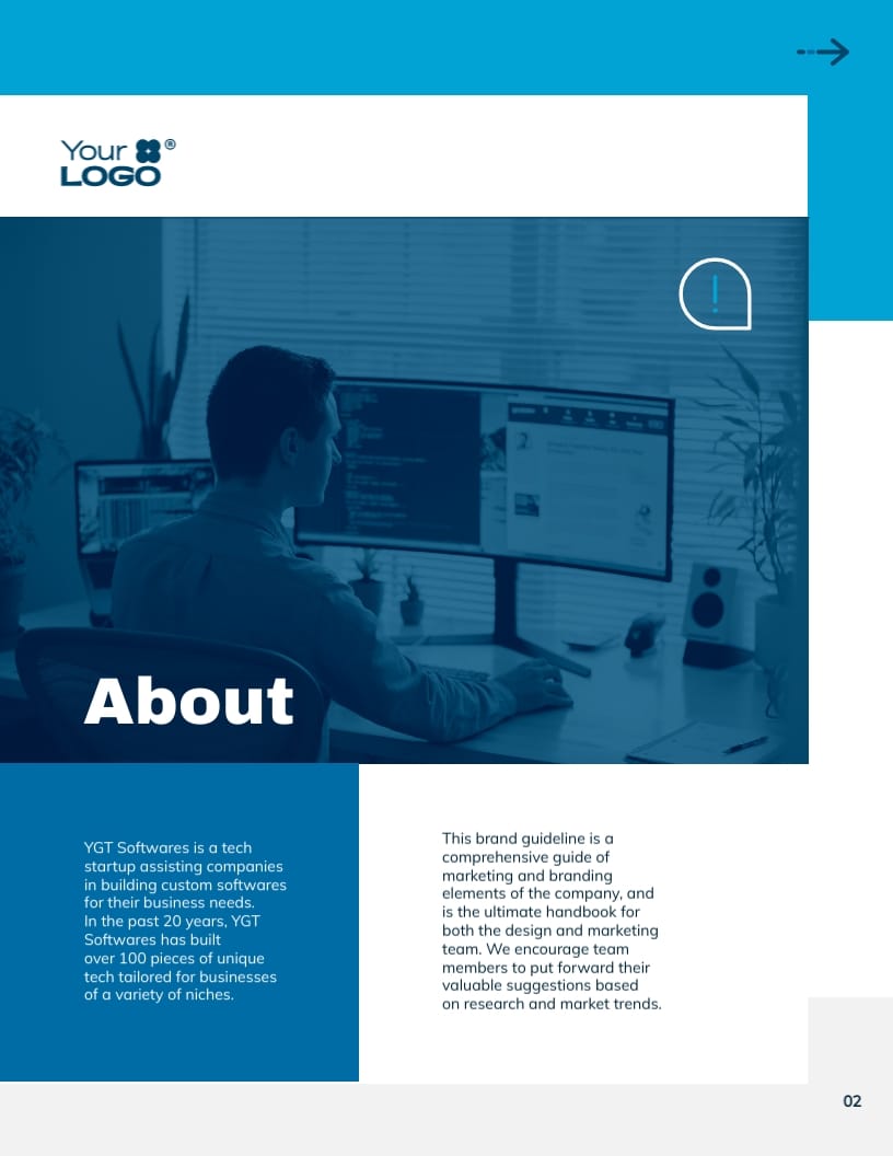 Software Company Brand Guidelines Template - Slide 2 Software Company Brand Guidelines Template - Slide 2