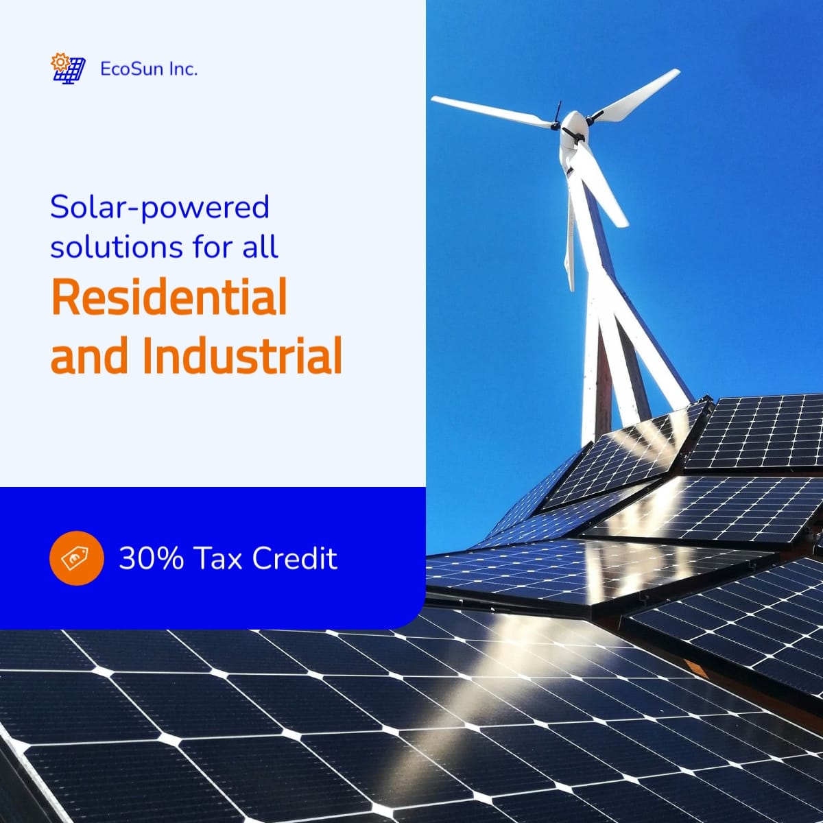 Solar Power Company LinkedIn Post Template