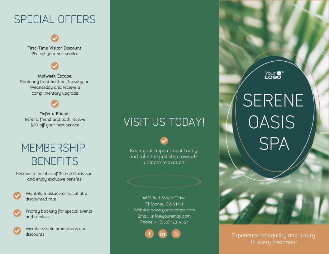 Spa Brochure Template