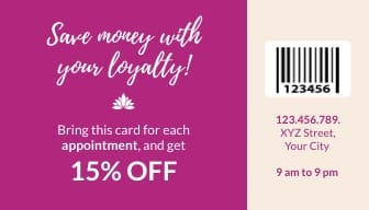 Spa Loyalty Card Template - Slide 2 Spa Loyalty Card Template - Slide 2