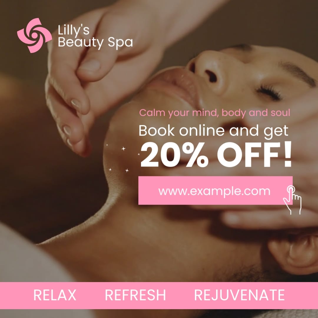 Spa Promo Ad Square Template