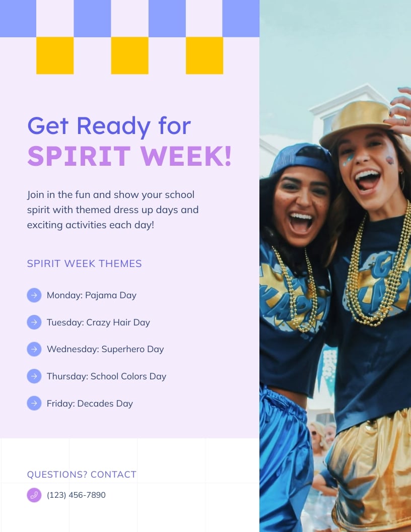Spirit Week Flyer Template