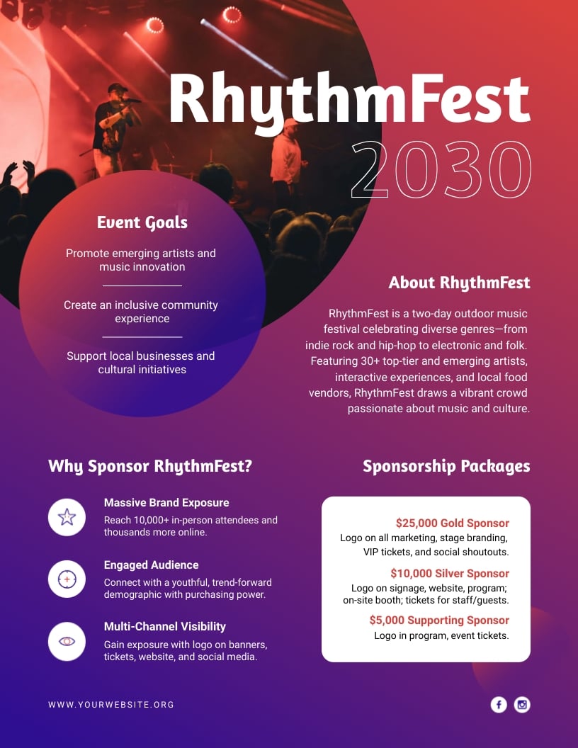 Sponsor One Pager Template
