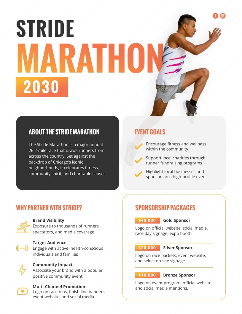 Sponsors One Pager Template