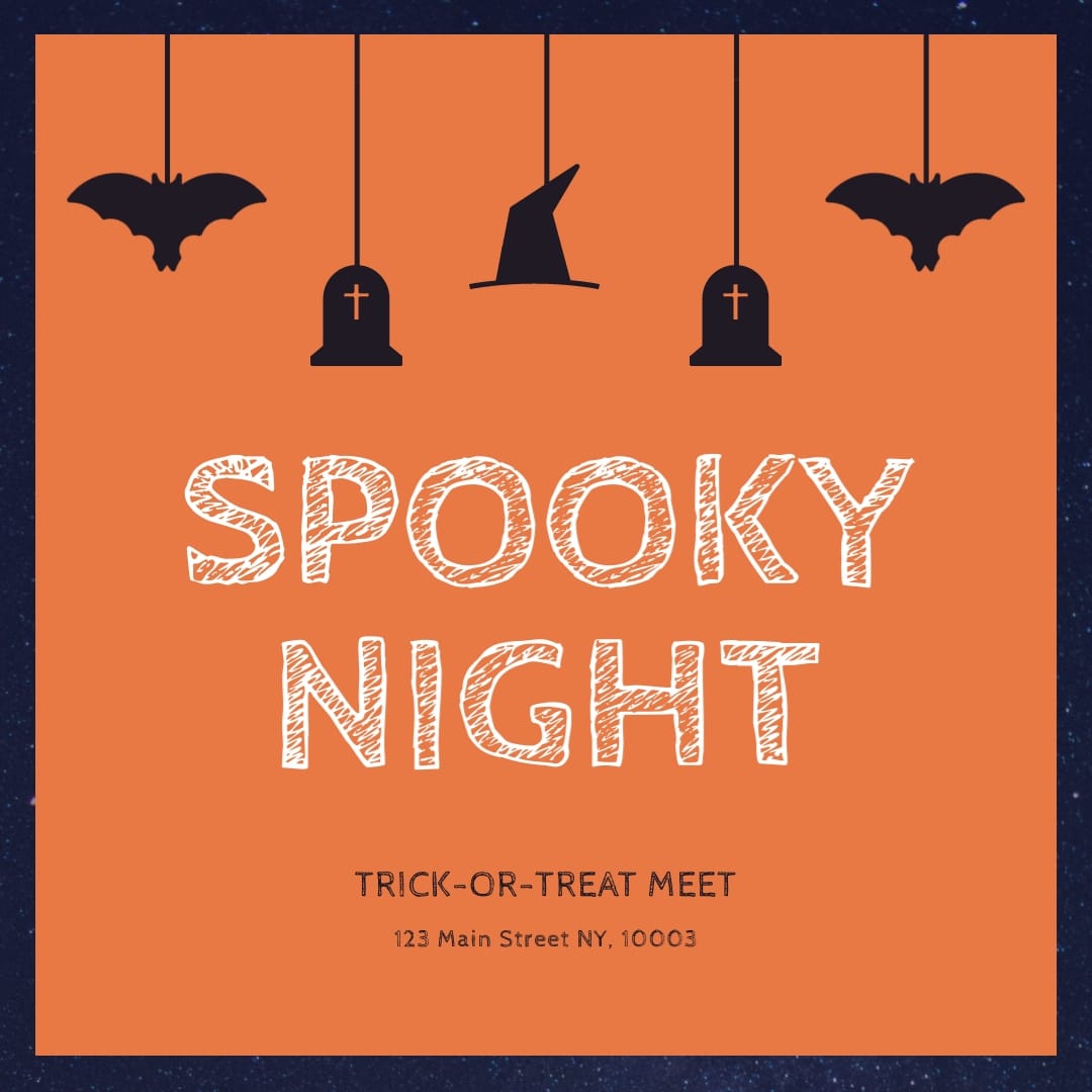 Spooky Night Halloween Blog Graphic Medium Template