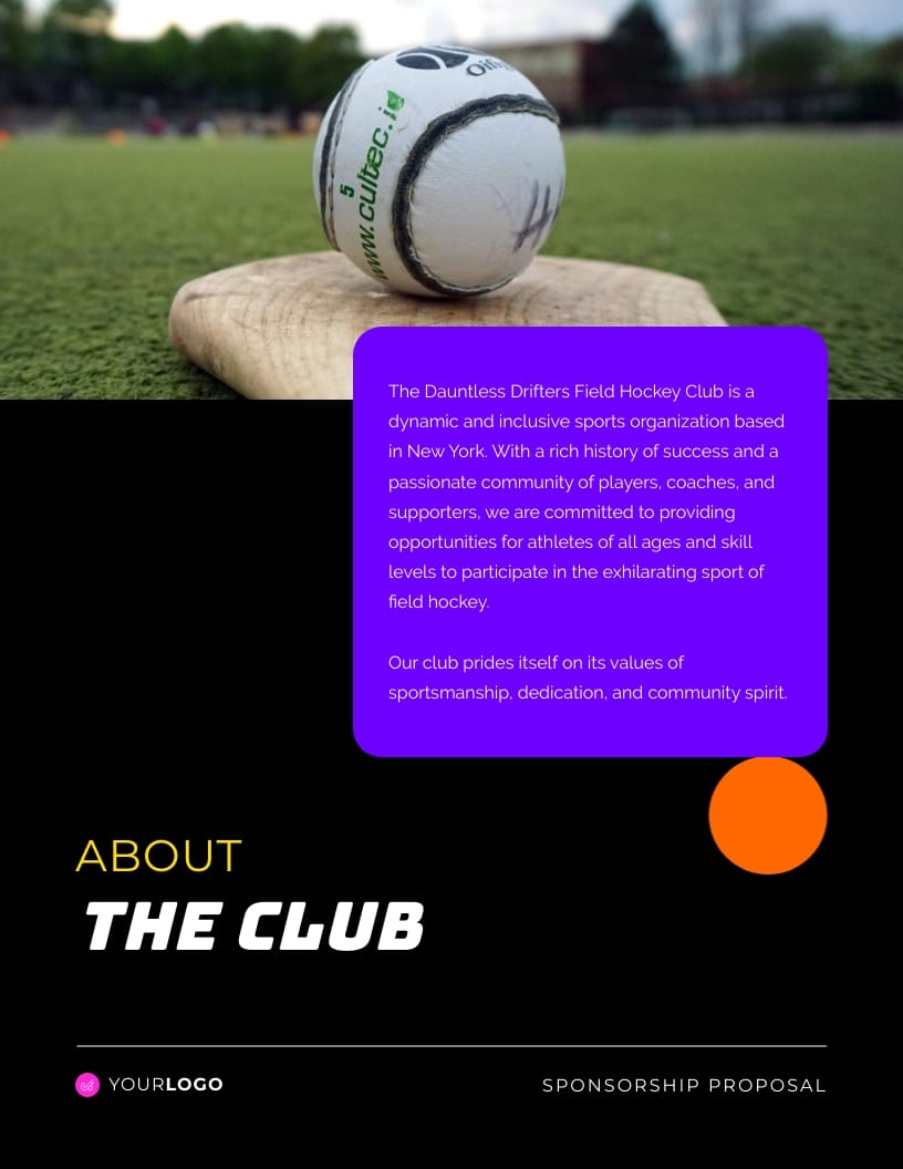 Sports Club Sponsorship Proposal Template - Slide 3 Sports Club Sponsorship Proposal Template - Slide 3