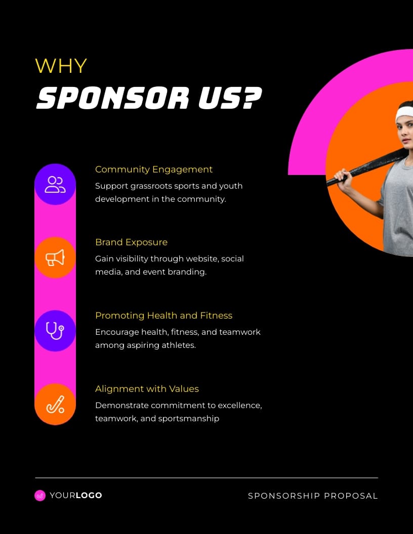 Sports Club Sponsorship Proposal Template - Slide 4 Sports Club Sponsorship Proposal Template - Slide 4