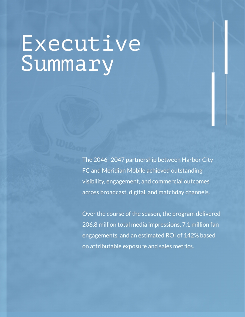 Sports Partner Recap Report Template | Visme
