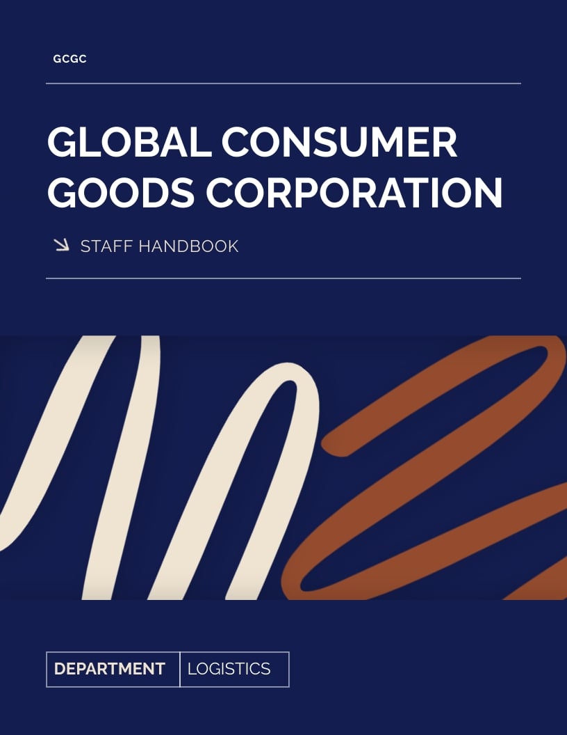 Staff Handbook Layout Example Template