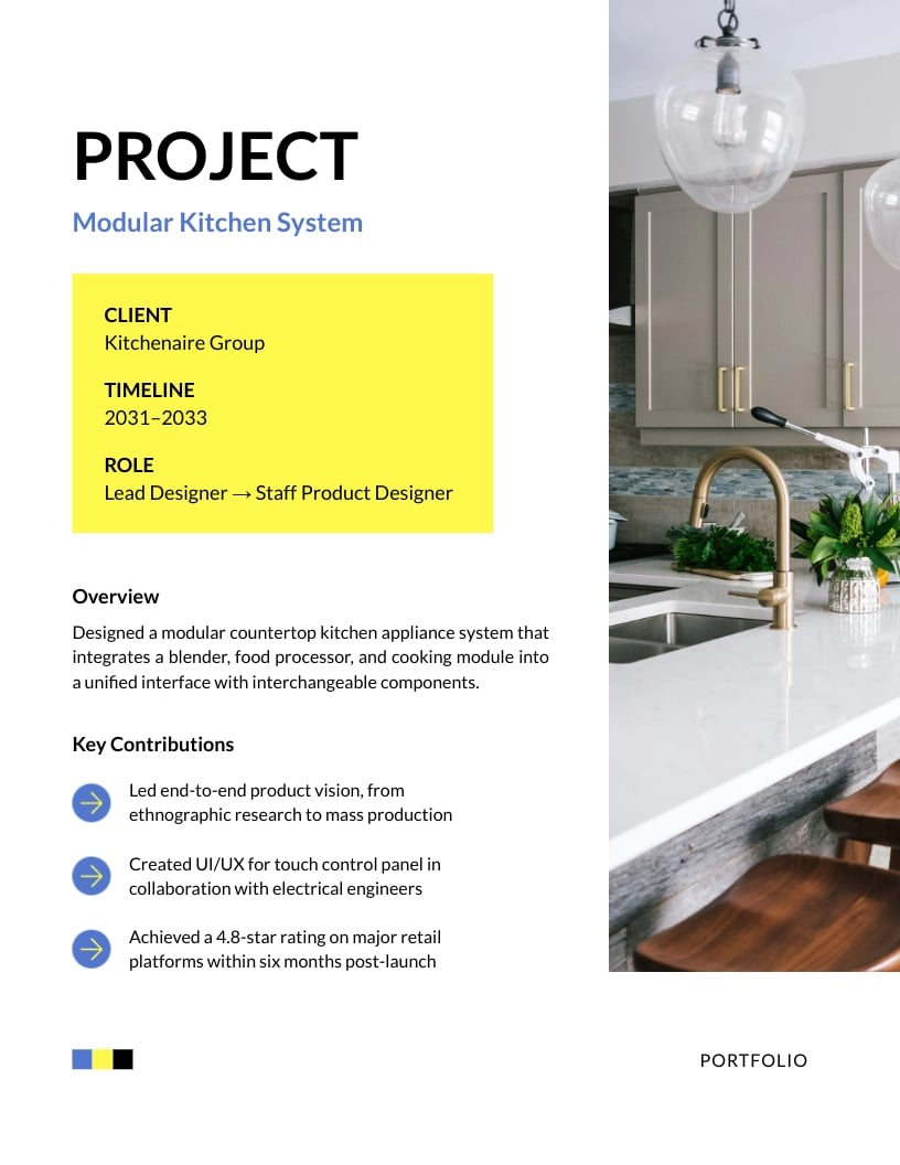 Staff Product Designer Portfolio Template - Slide 4 Staff Product Designer Portfolio Template - Slide 4