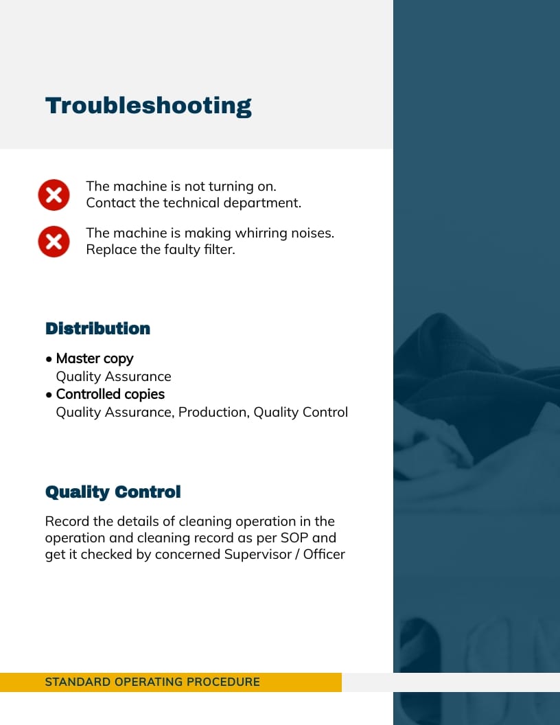 Standard Operating Procedure Template - Slide 5 Standard Operating Procedure Template - Slide 5