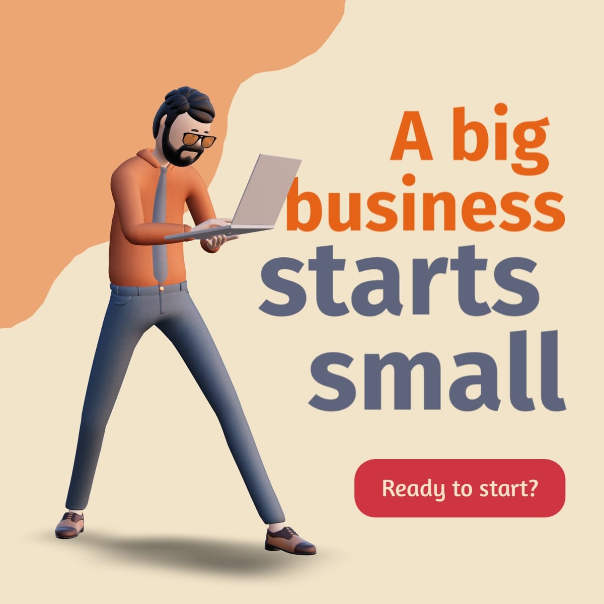 Starts Small LinkedIn Post Template