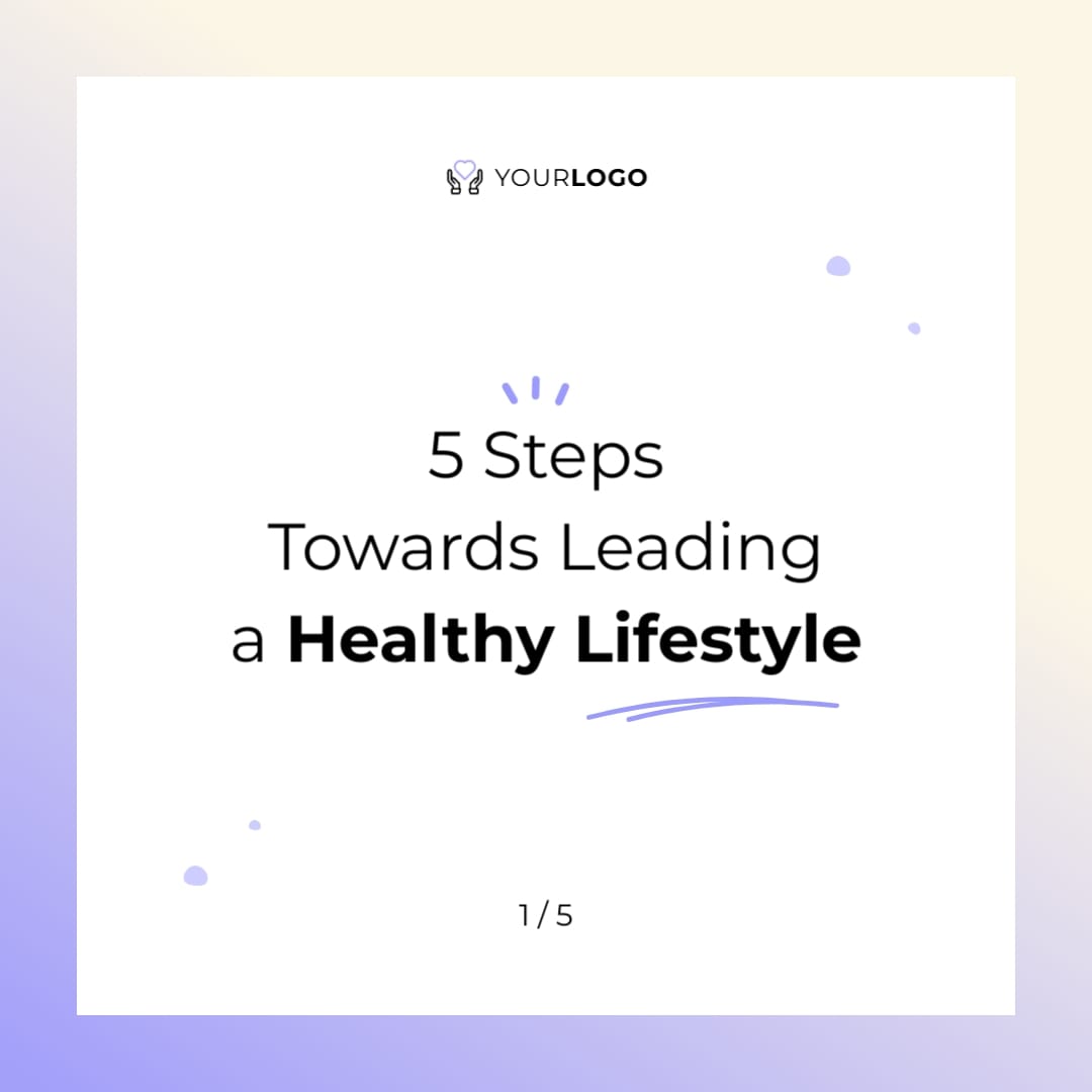 Steps To Improve Life Twitter X Carousel Post Square Template