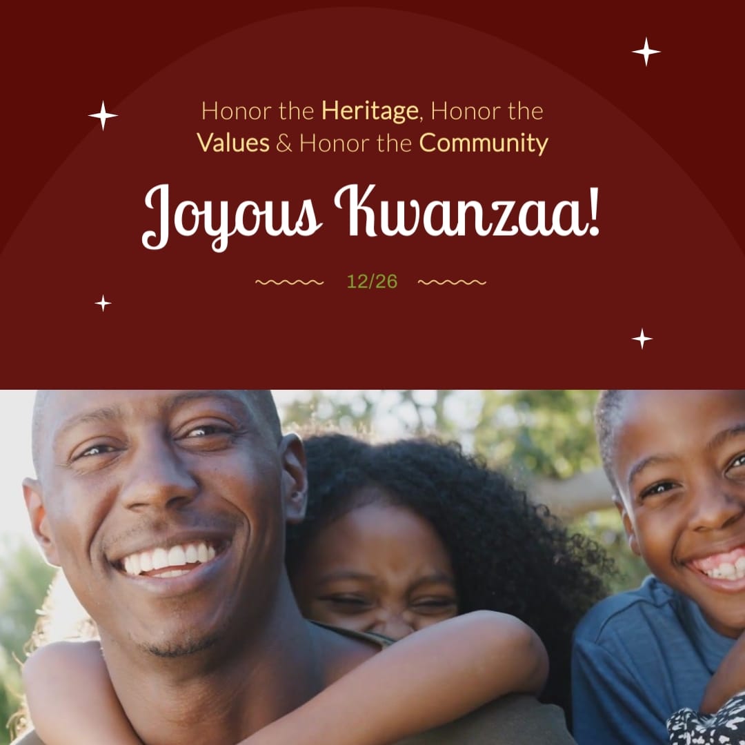 Stirring Kwanzaa Greeting Card Square Template